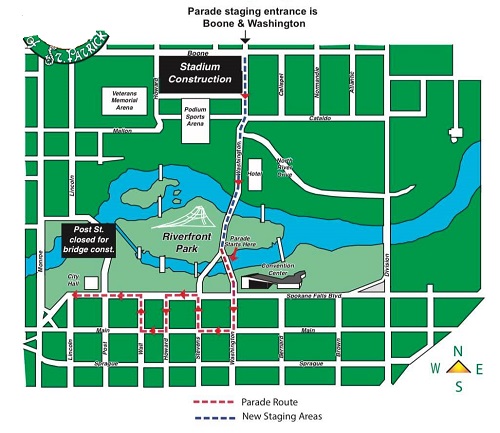 Spokane parade route